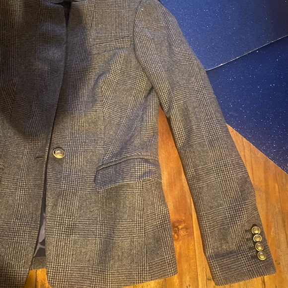 J.CREW 70% WOOL REGENT BEIJE BROWN CLASSIC BLAZER Coat LUX COZY VTG - Picture 6 of 16